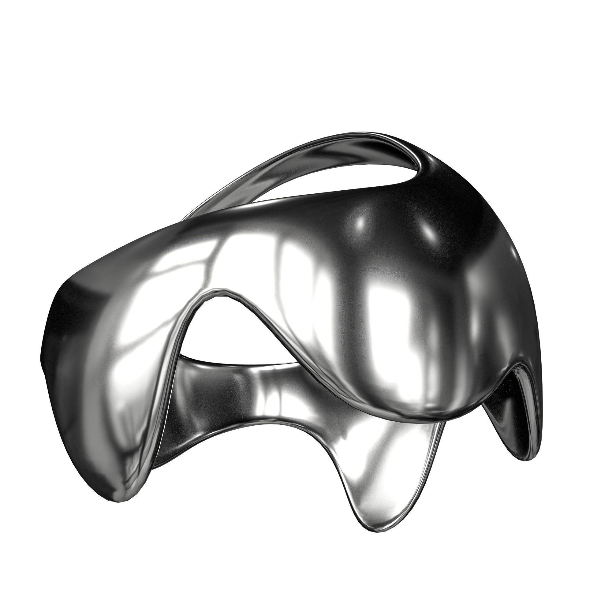 Sci-Fi Future VR Headset Low-poly 3D model_5