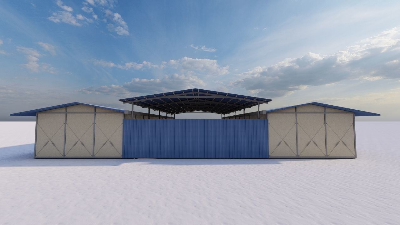 Warehouse-Warehouse Building 3D model_13