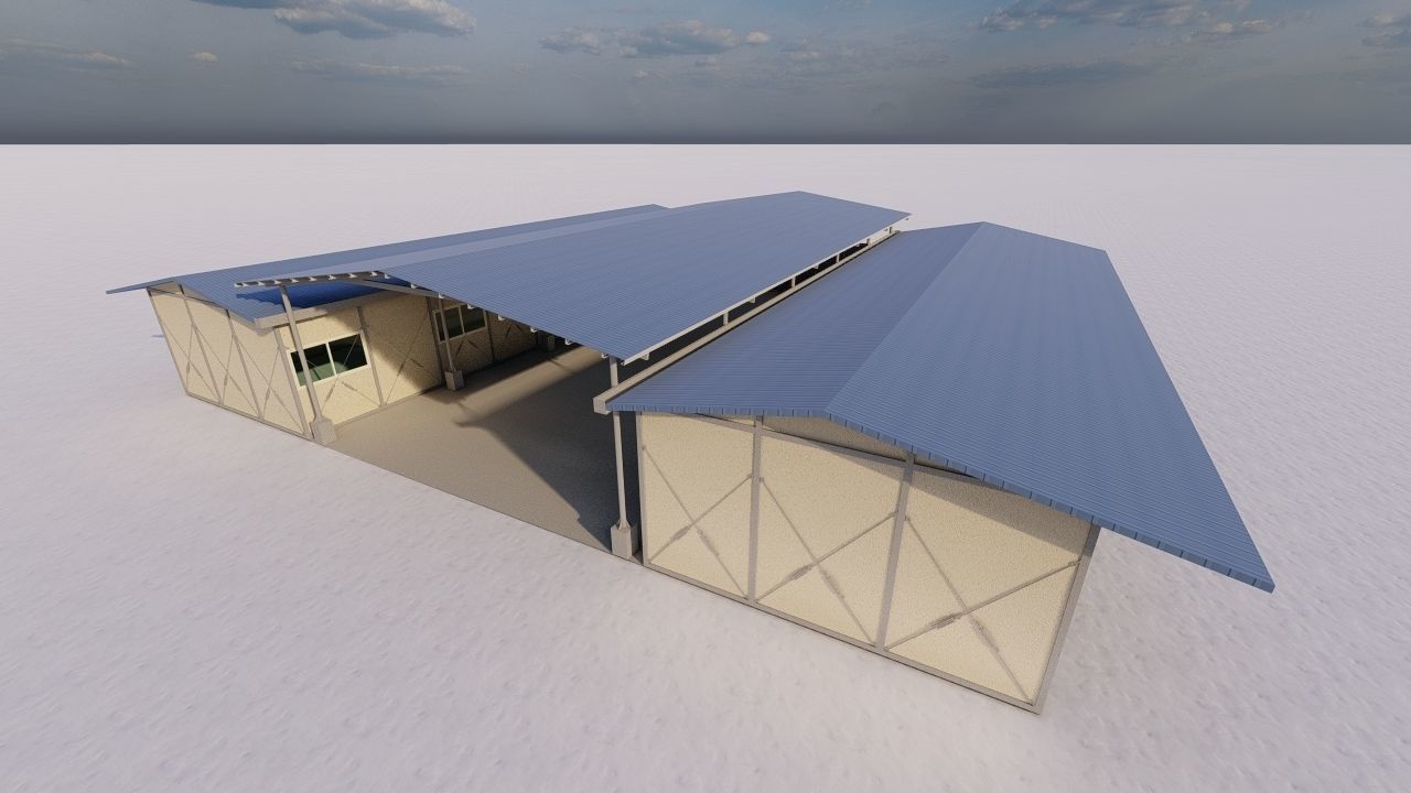 Warehouse-Warehouse Building 3D model_2