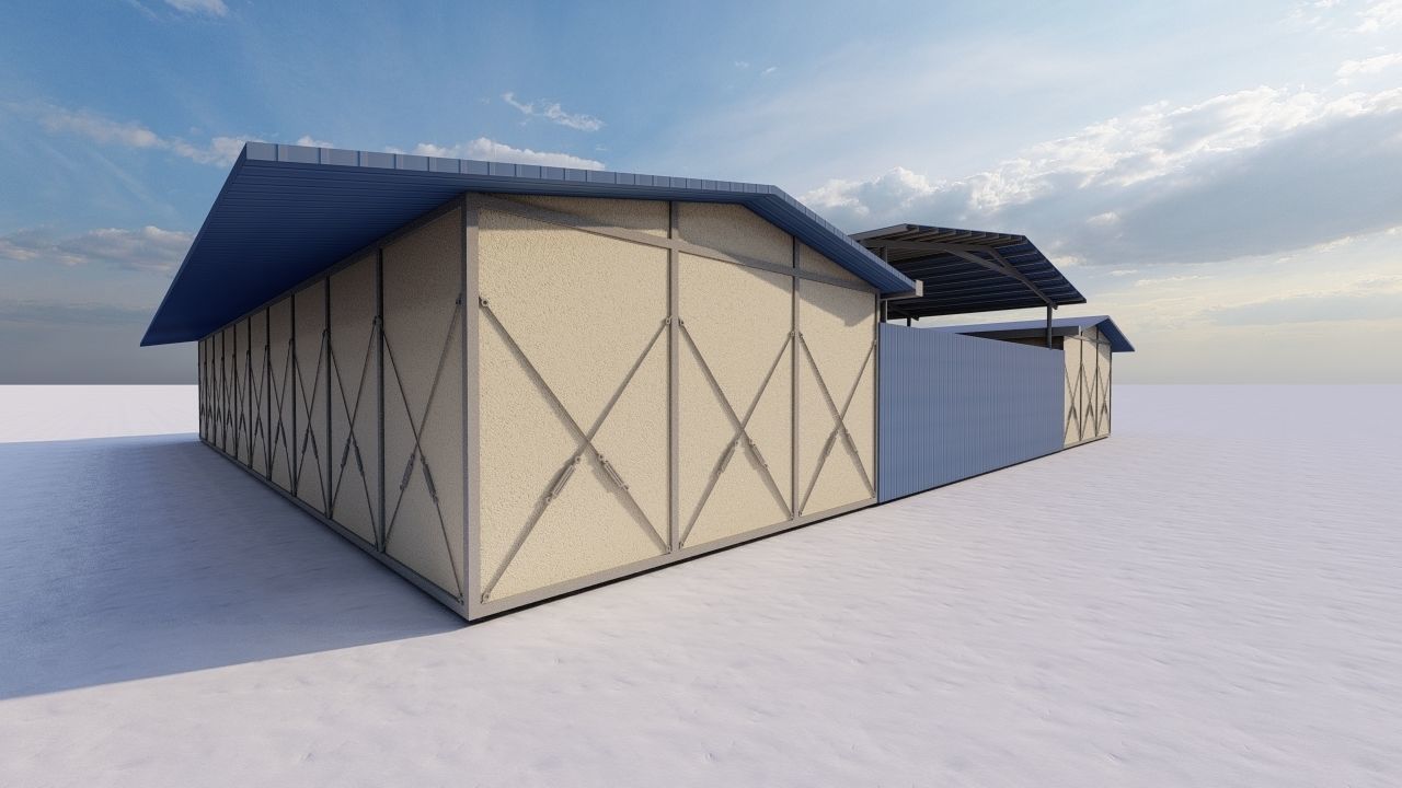 Warehouse-Warehouse Building 3D model_6