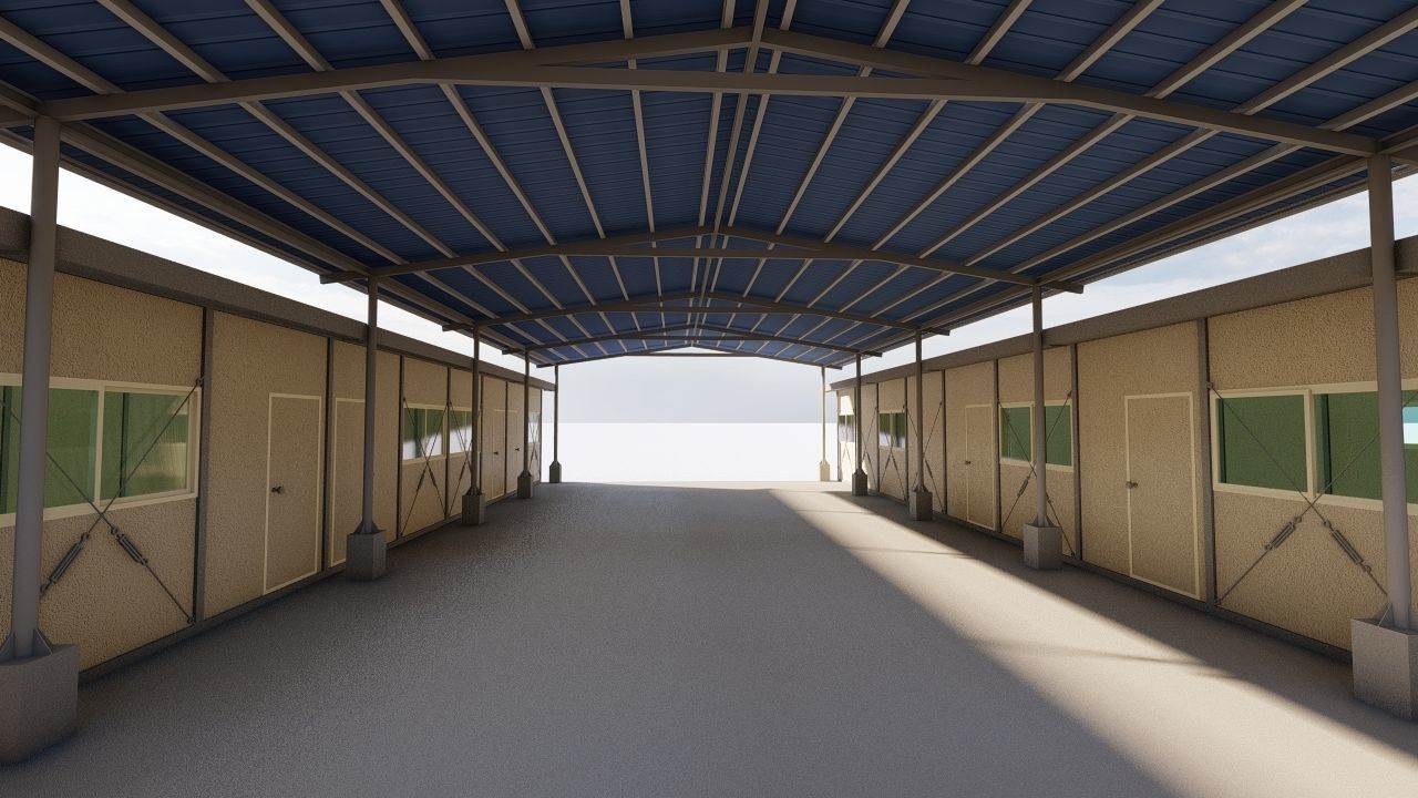 Warehouse-Warehouse Building 3D model_1