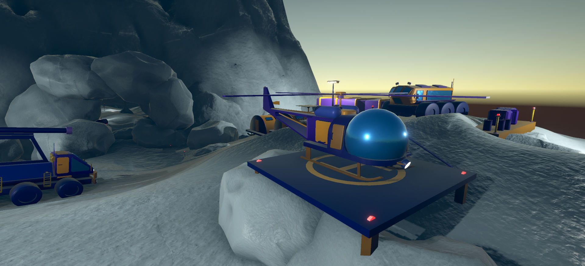 Polar Station Low-poly 3D model_11