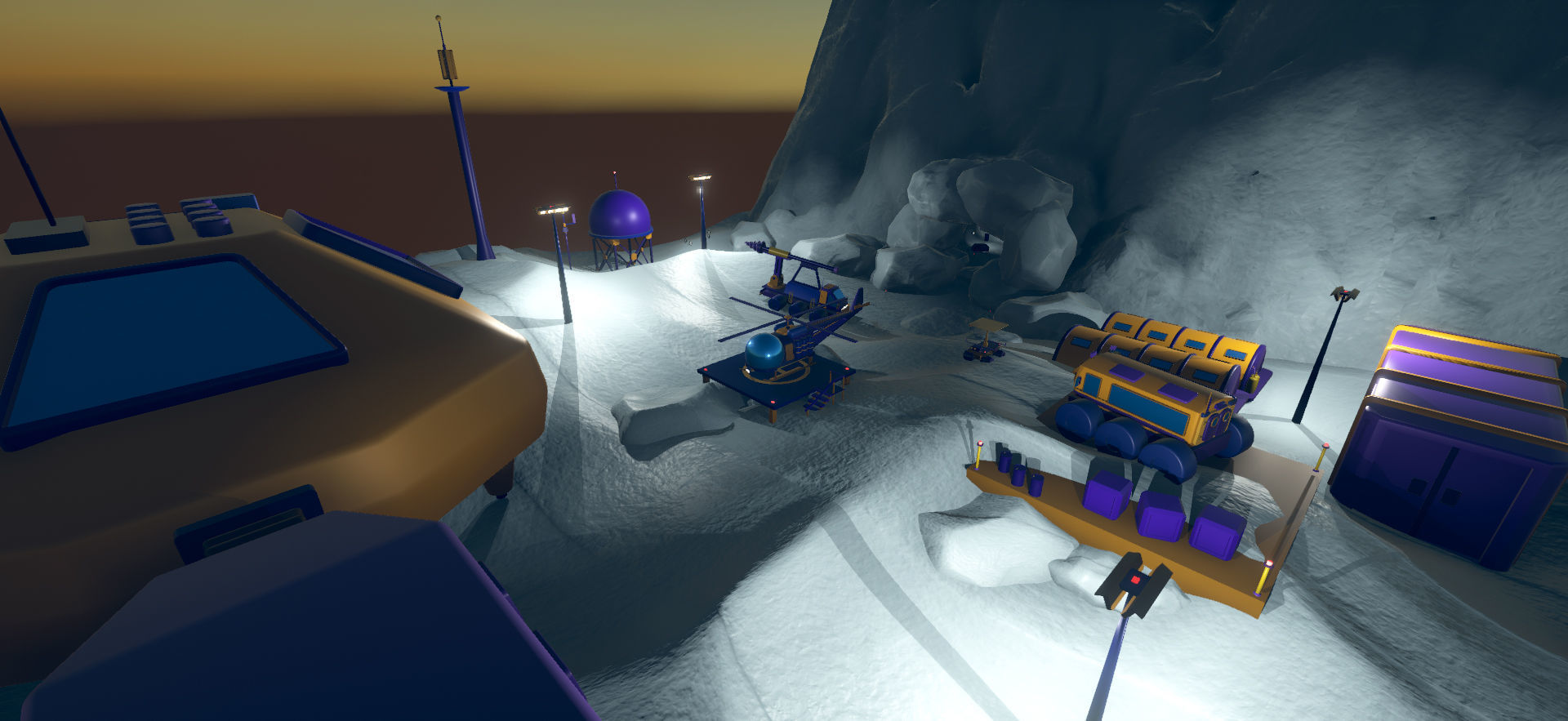 Polar Station Low-poly 3D model_7