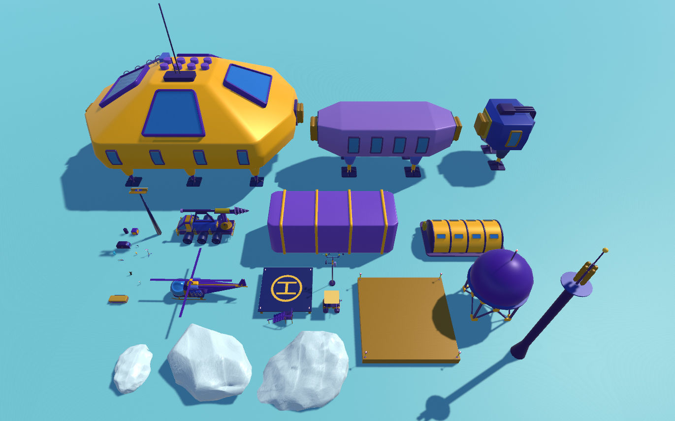 Polar Station Low-poly 3D model_2