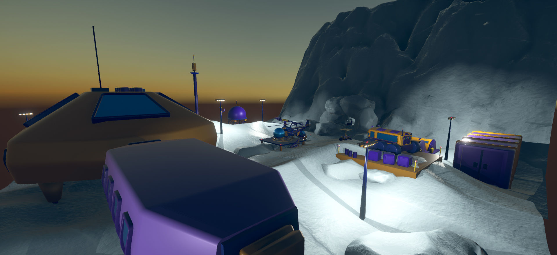 Polar Station Low-poly 3D model_8