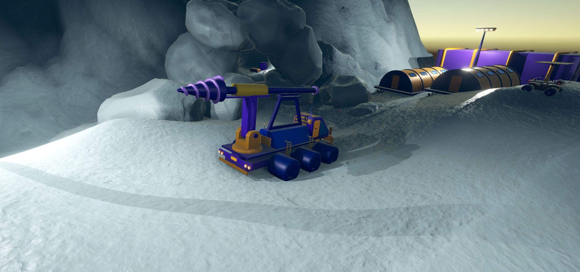 Polar Station Low-poly 3D model_3