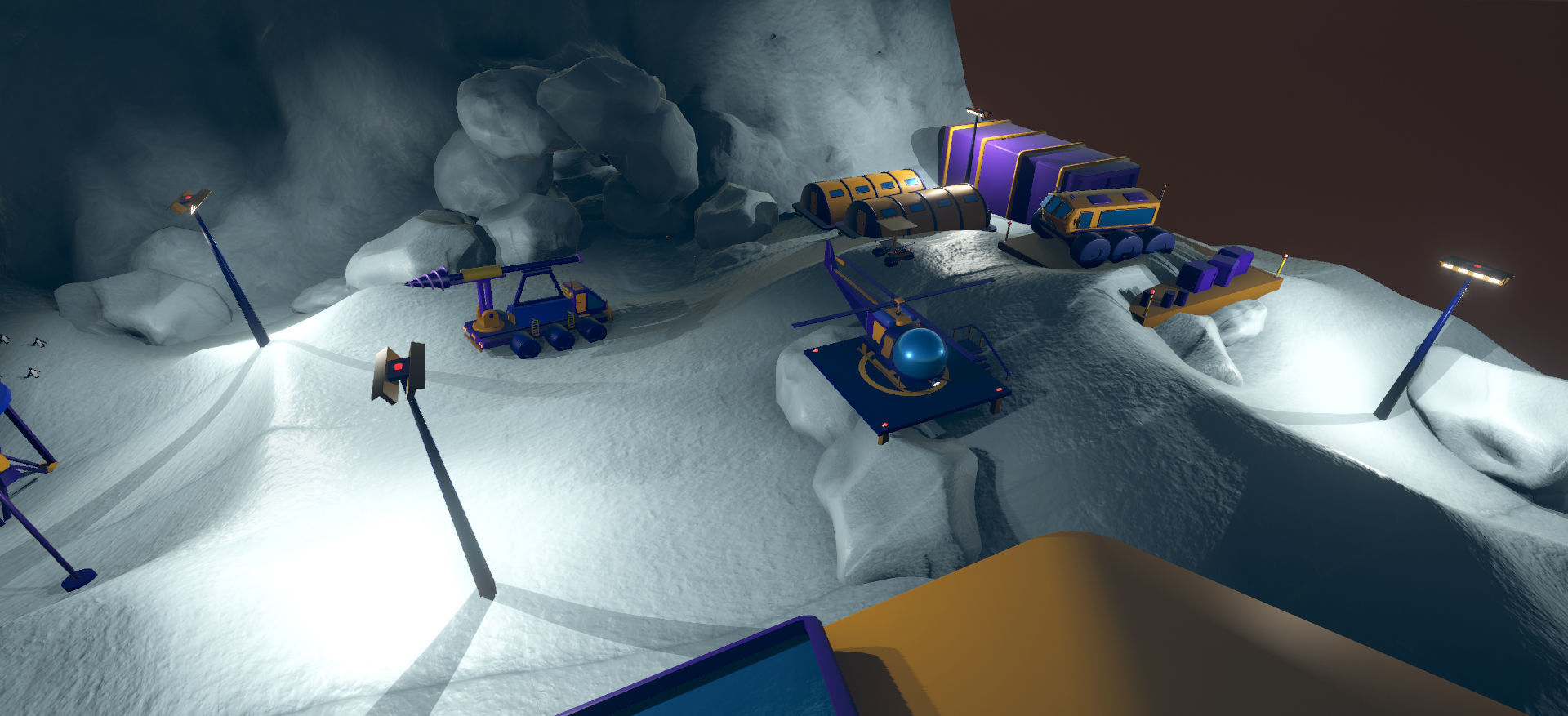 Polar Station Low-poly 3D model_6