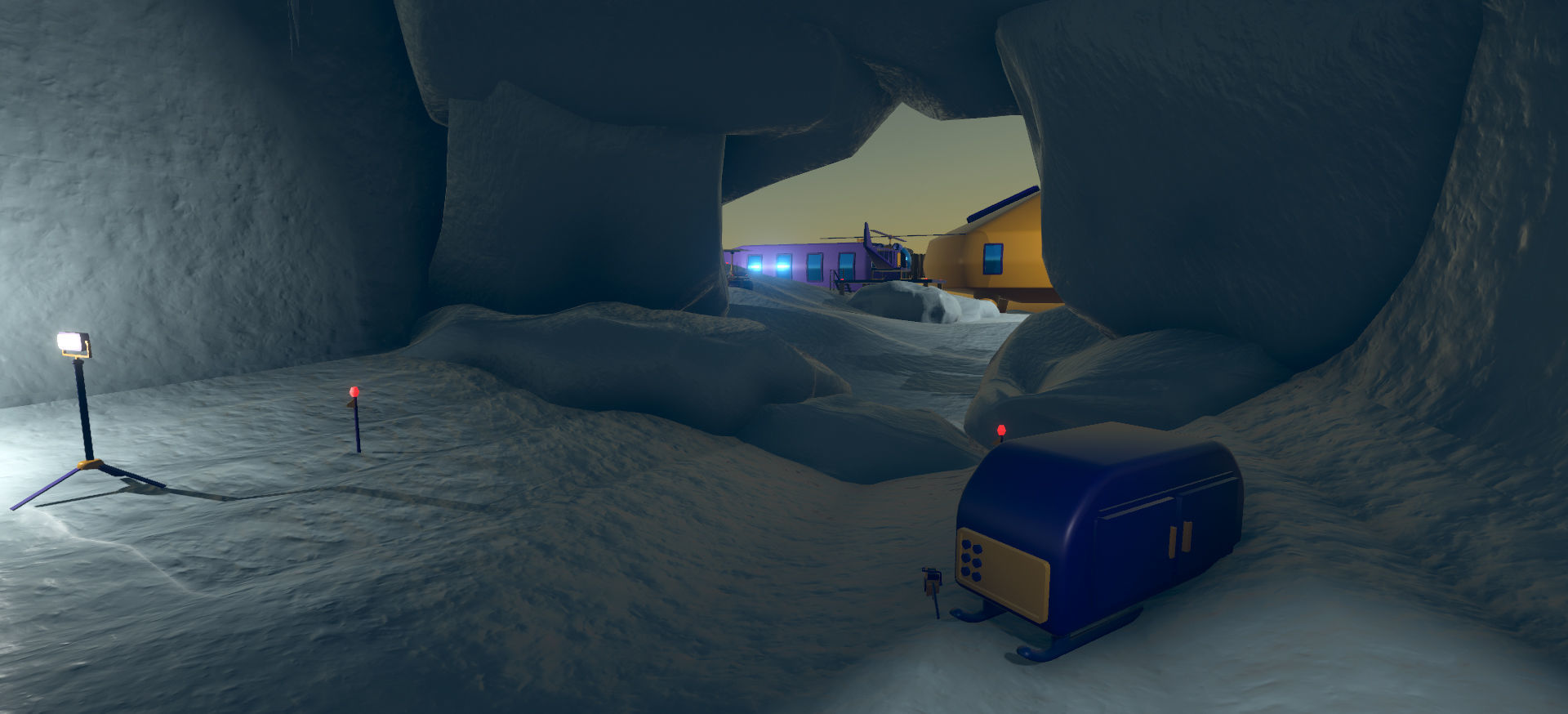 Polar Station Low-poly 3D model_5