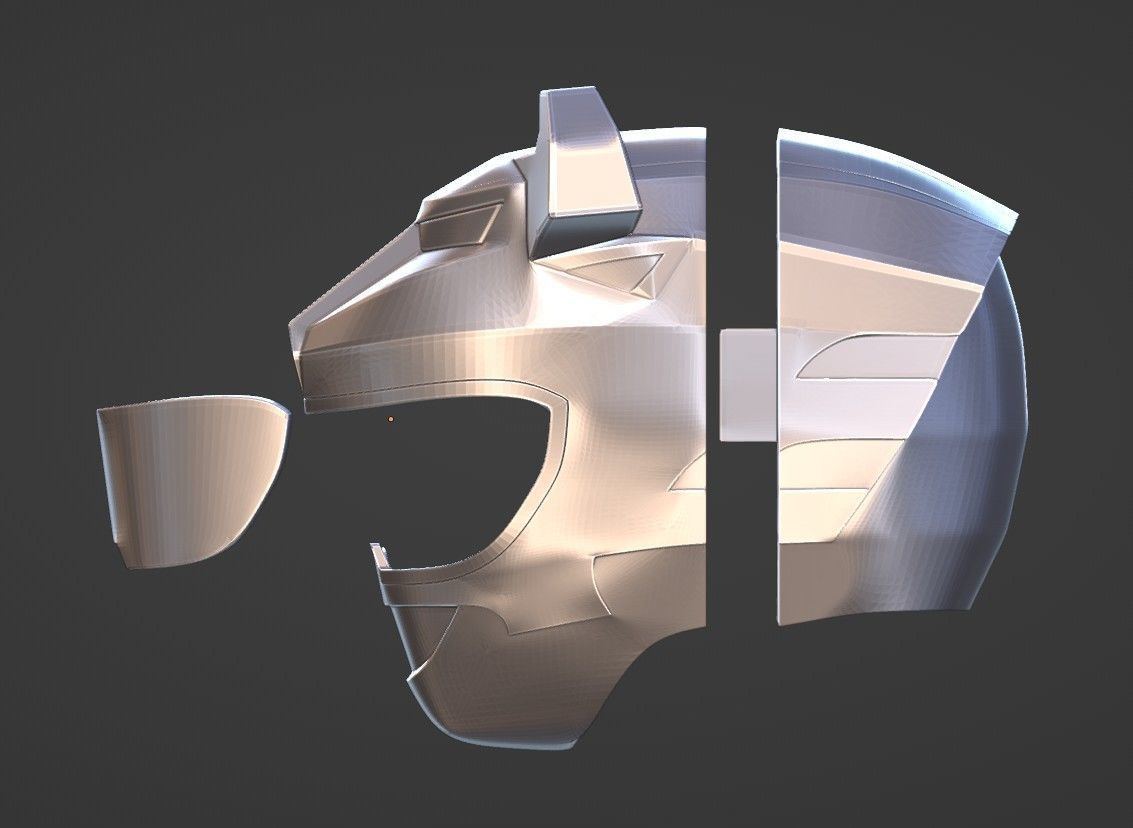 Power Rangers Wild Force Black Ranger helmet 3D print model_6