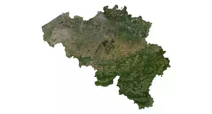 Belgium Terrain 3D Map