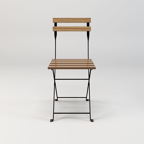 Folding Chair Low-poly 3D model 4