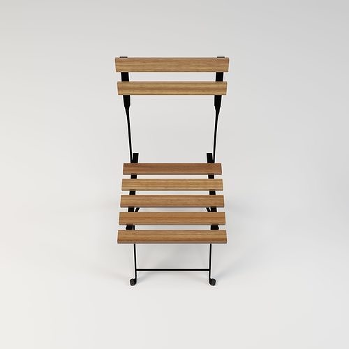 Folding Chair Low-poly 3D model 3