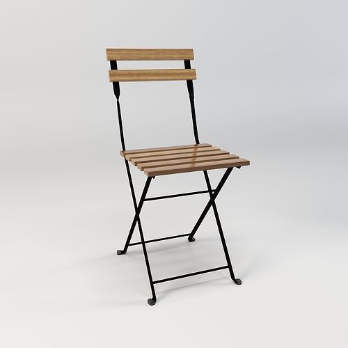 Folding Chair Low-poly 3D model 5