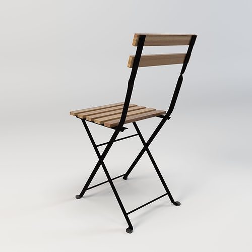 Folding Chair Low-poly 3D model 2