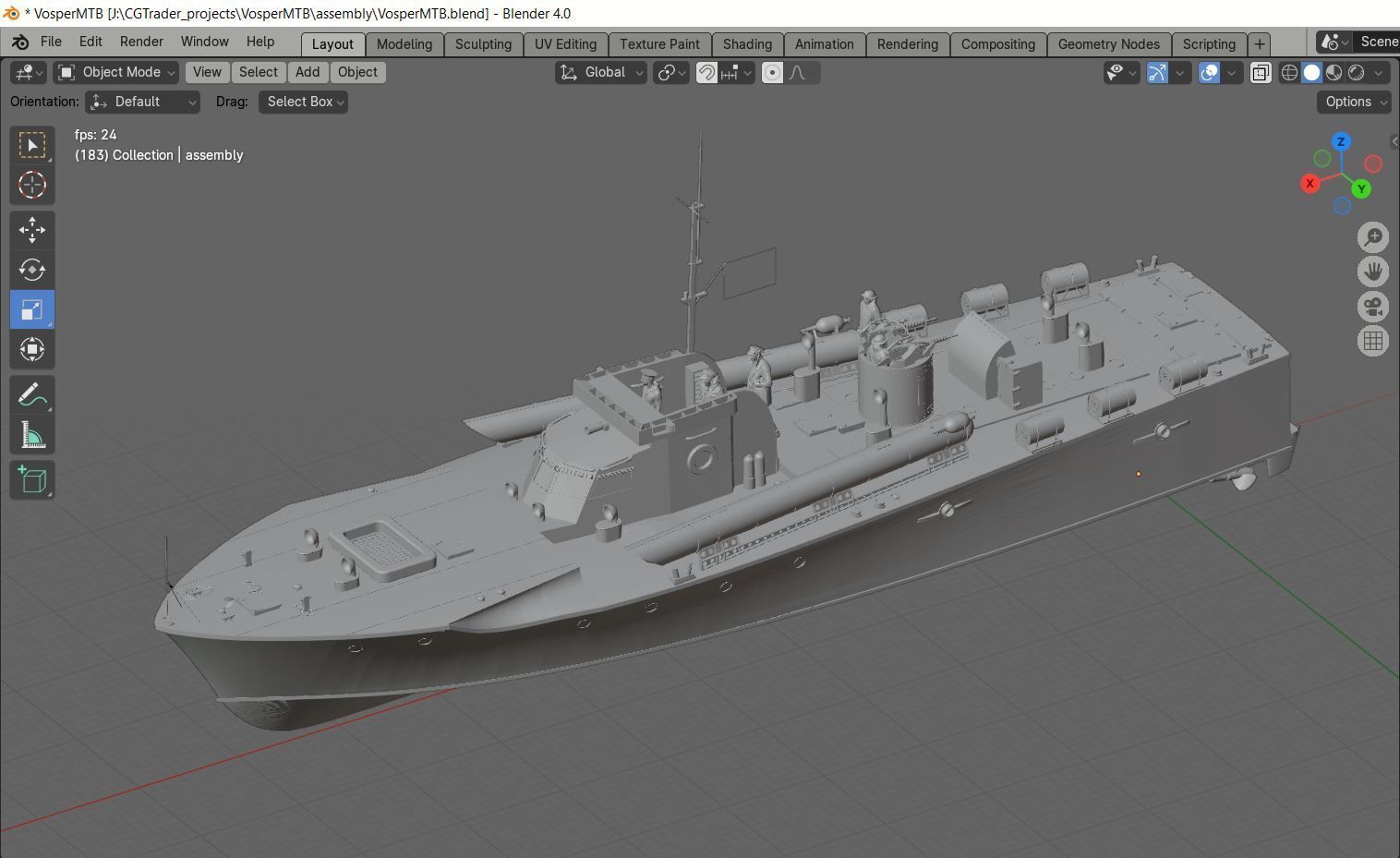 1 20 Vosper MTB RC Model Boat 3D print model_10