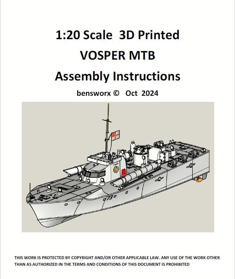 1 20 Vosper MTB RC Model Boat 3D print model_9