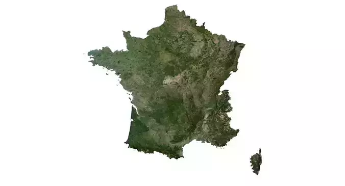 France Terrain 3D Map