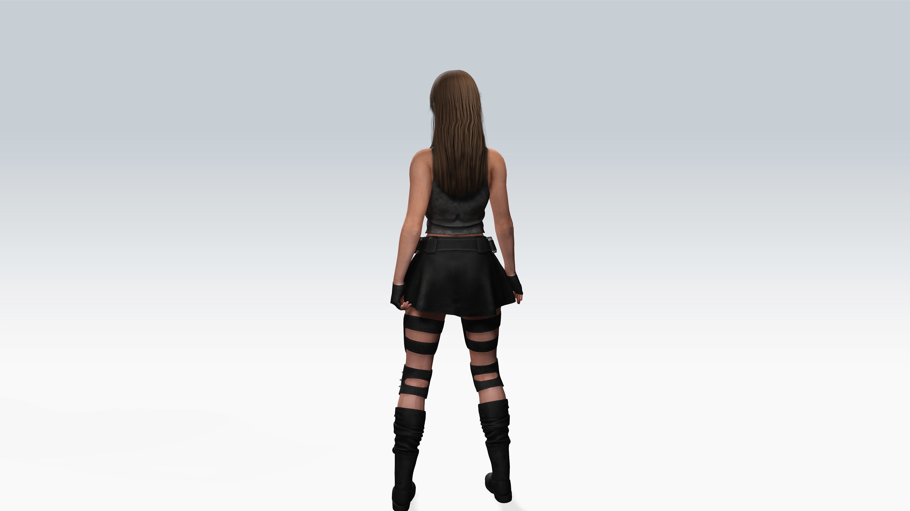 Sexy Character - Fully Rigged 3D model Low-poly 3D model_5