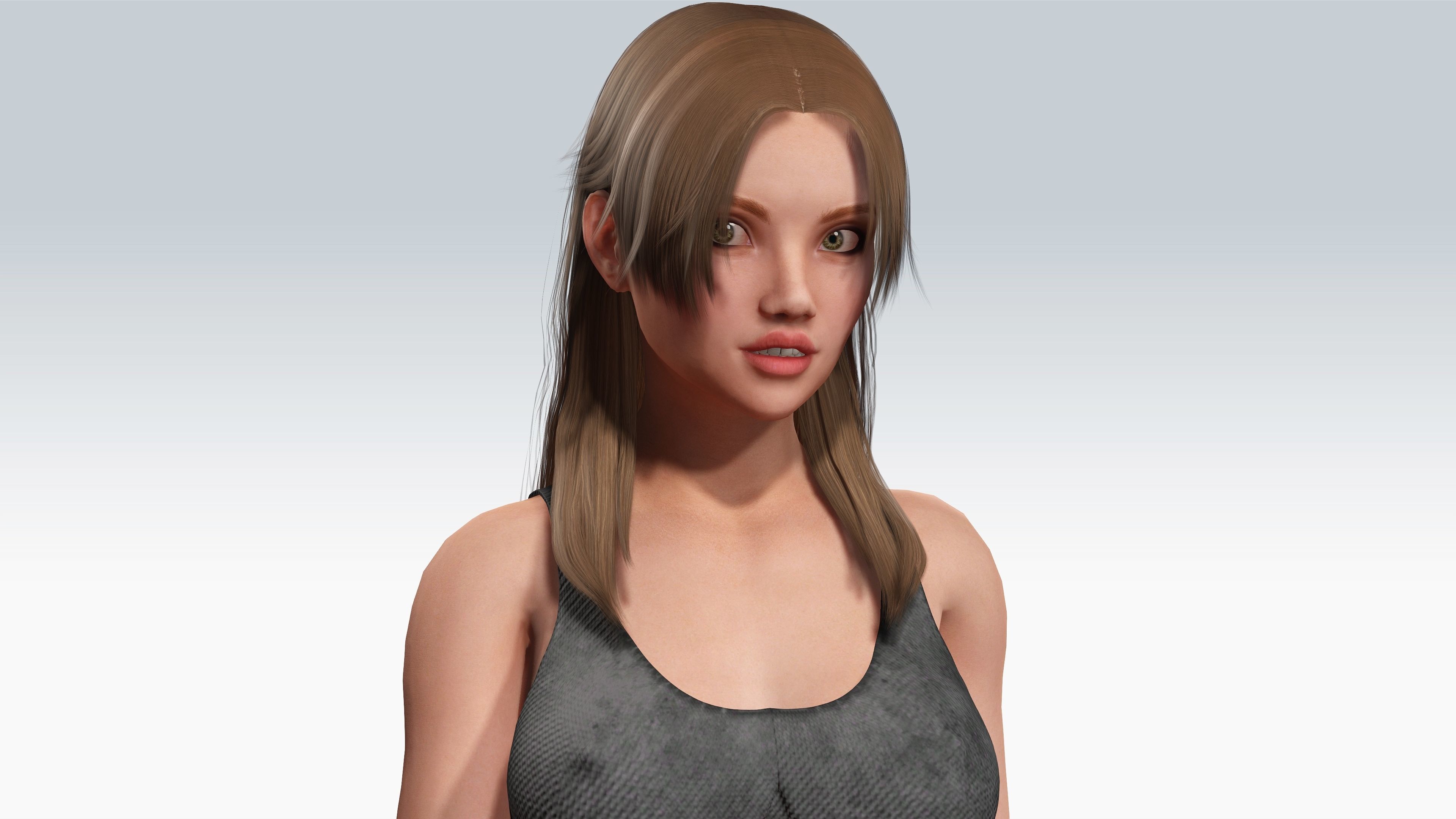 Sexy Character - Fully Rigged 3D model Low-poly 3D model_6