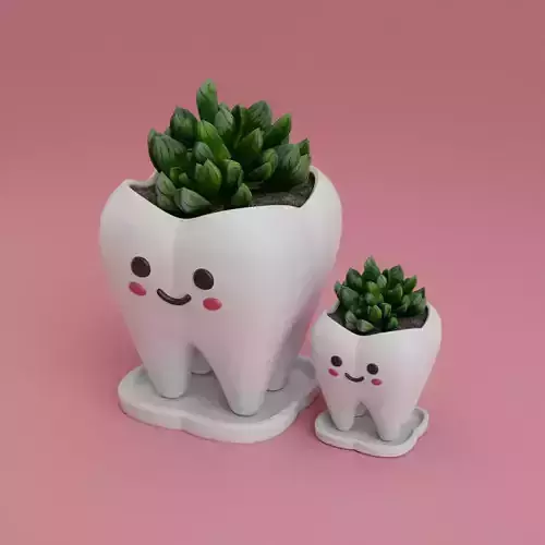 Tooth Planter - Tooth pen holder 3D print model