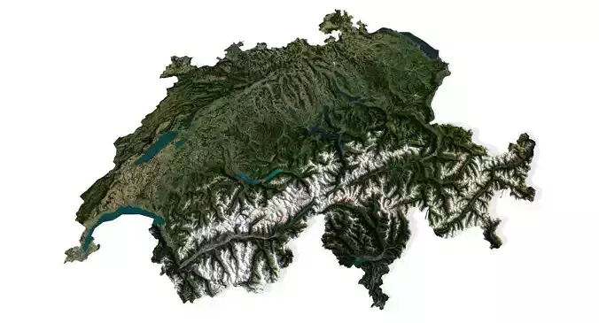 Switzerland Terrain 3D Map