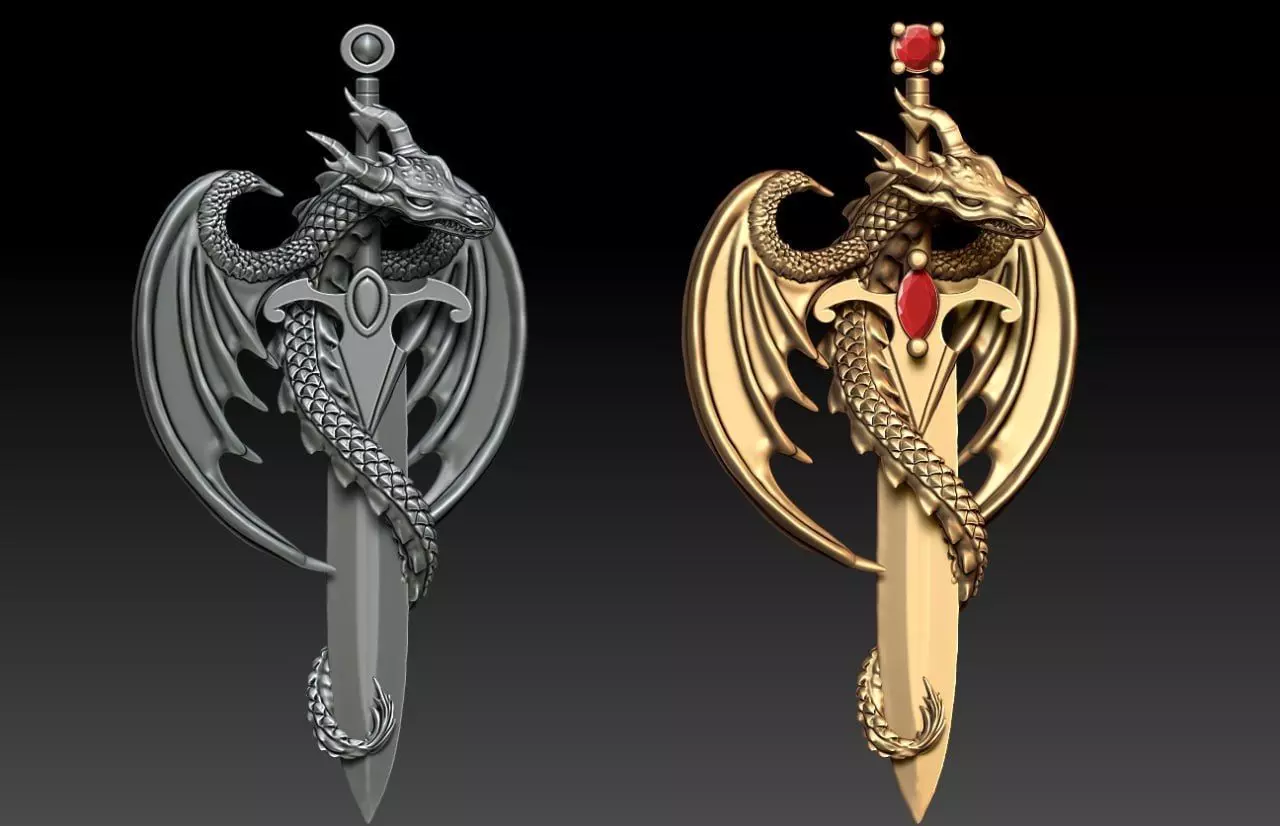 Dragon Sword M6 3D print model