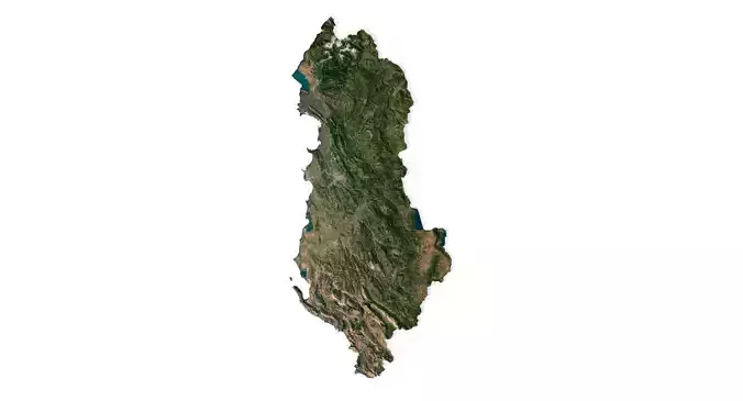 Albania Terrain 3D Map