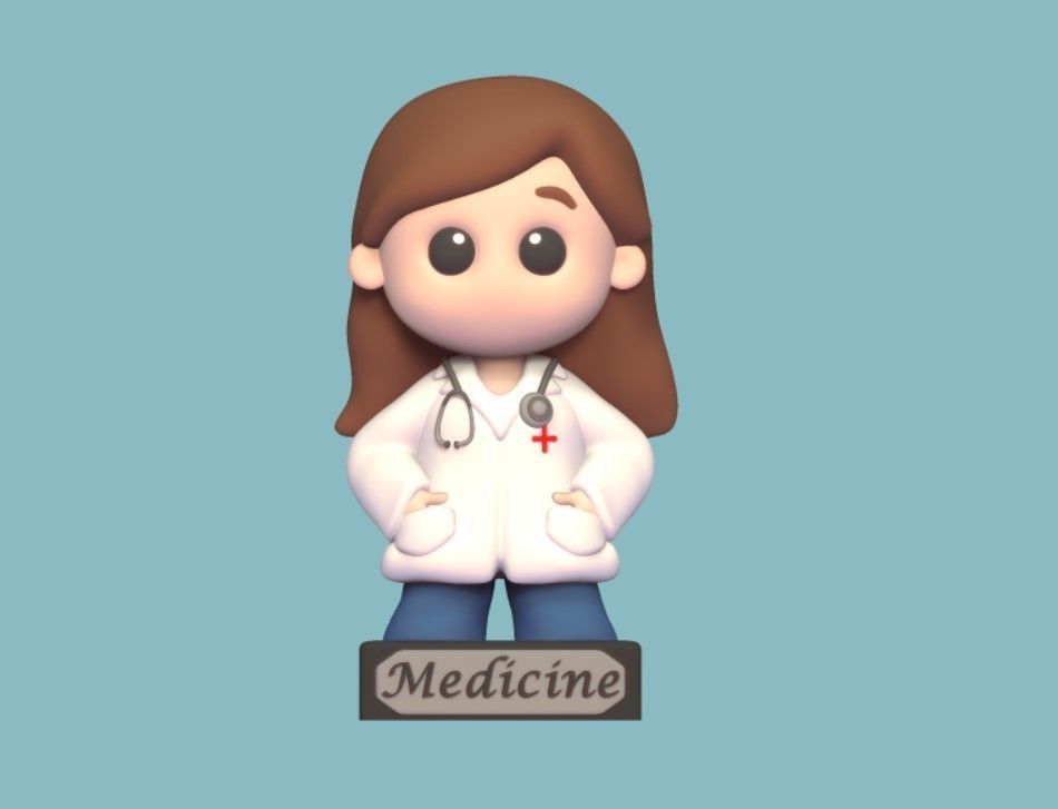 Female Doctor 3D print model_1