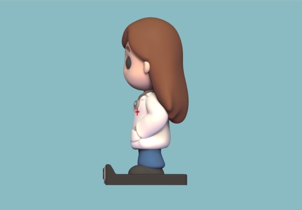 Female Doctor 3D print model_3