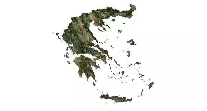 Greece Terrain 3D Map