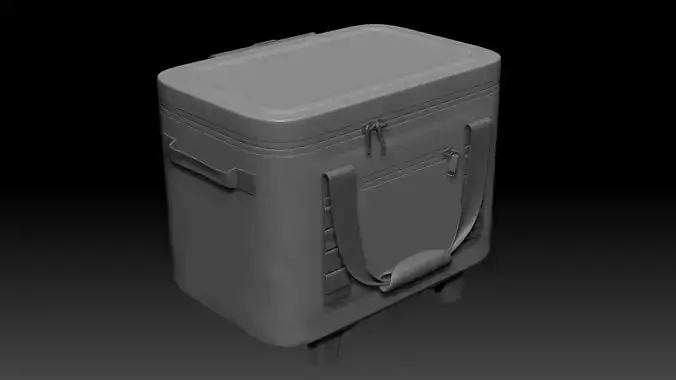 Luggage case handle box bag suitcase baggage zbrush sculpting