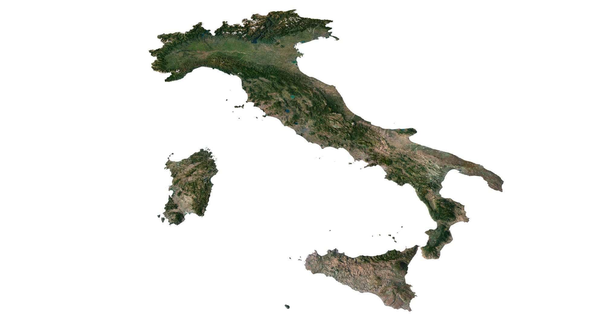 Italy Terrain 3D Map 3D model_6