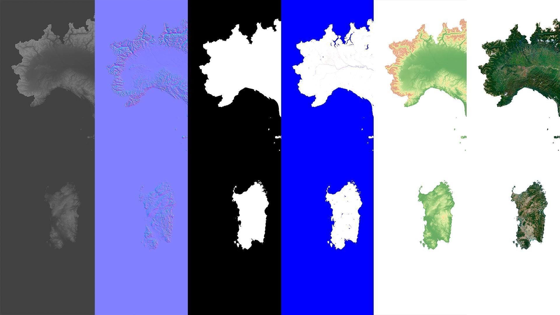 Italy Terrain 3D Map 3D model_12