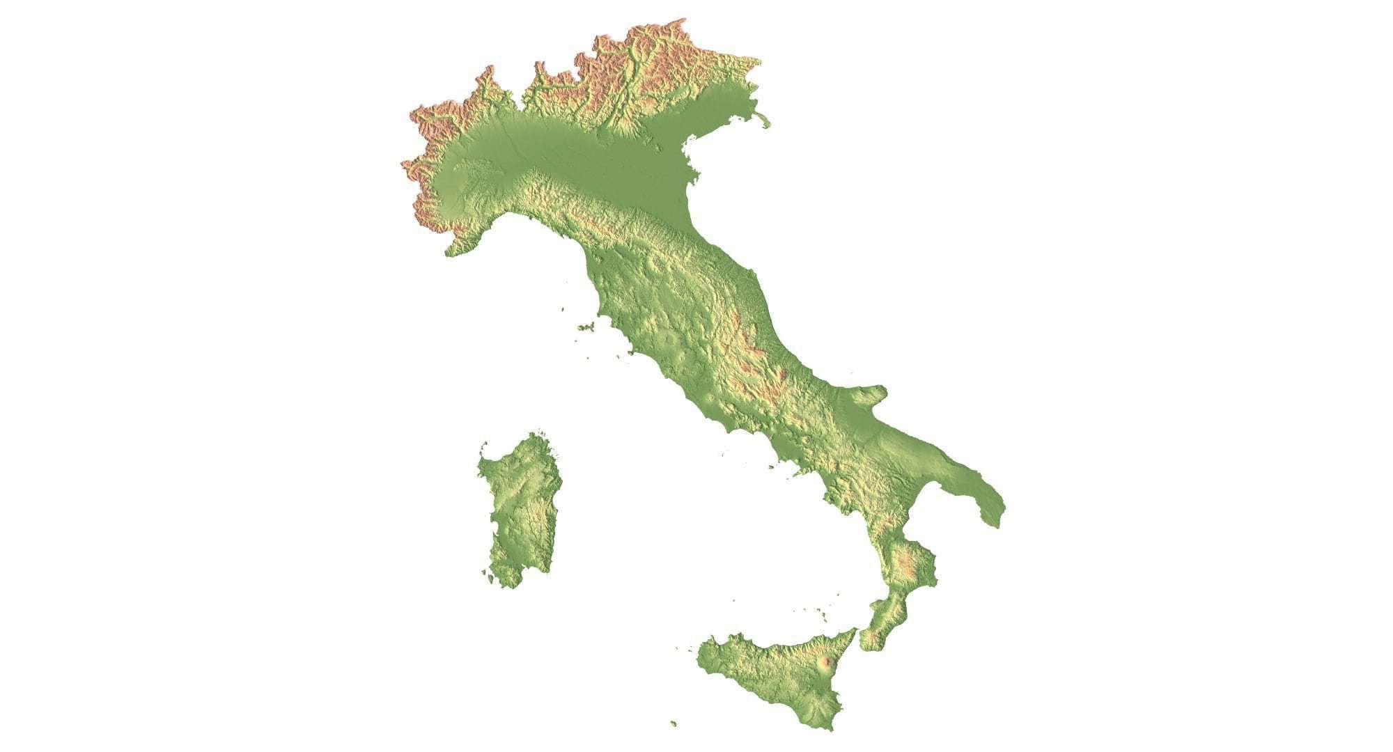 Italy Terrain 3D Map 3D model_1