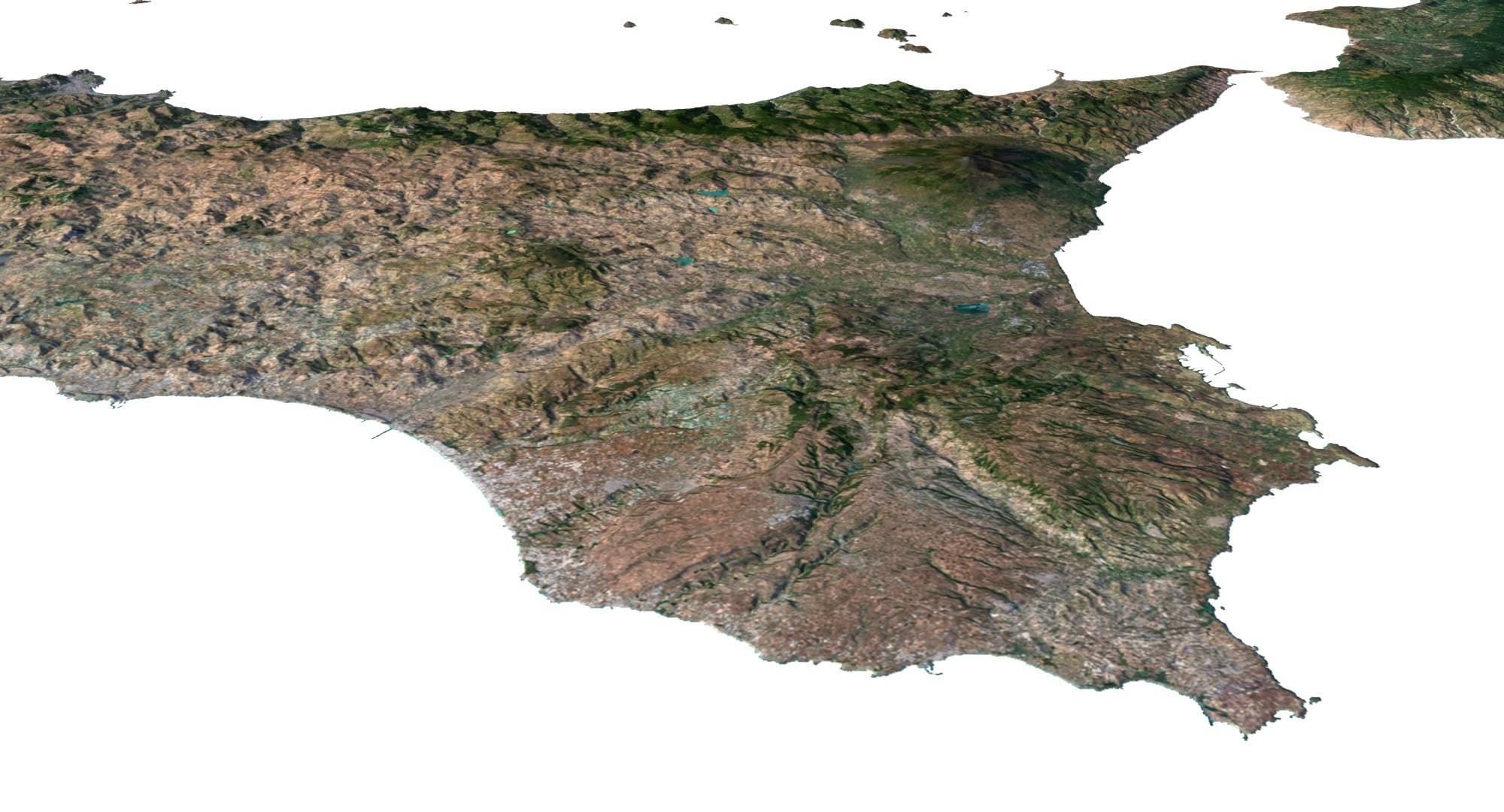 Italy Terrain 3D Map 3D model_10