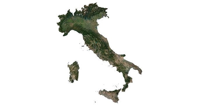 Italy Terrain 3D Map 3D model