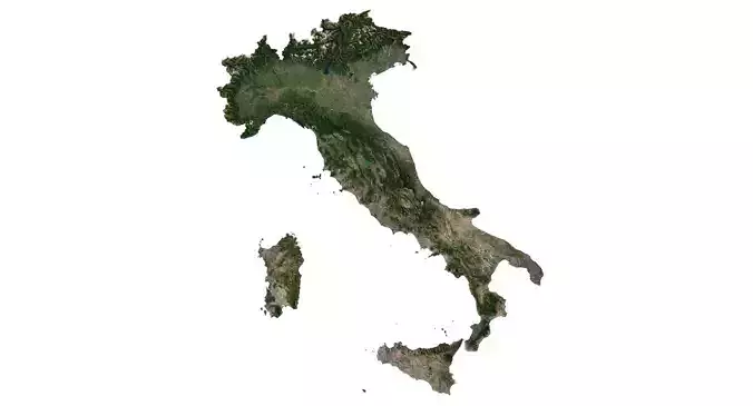 Italy Terrain 3D Map 3D model