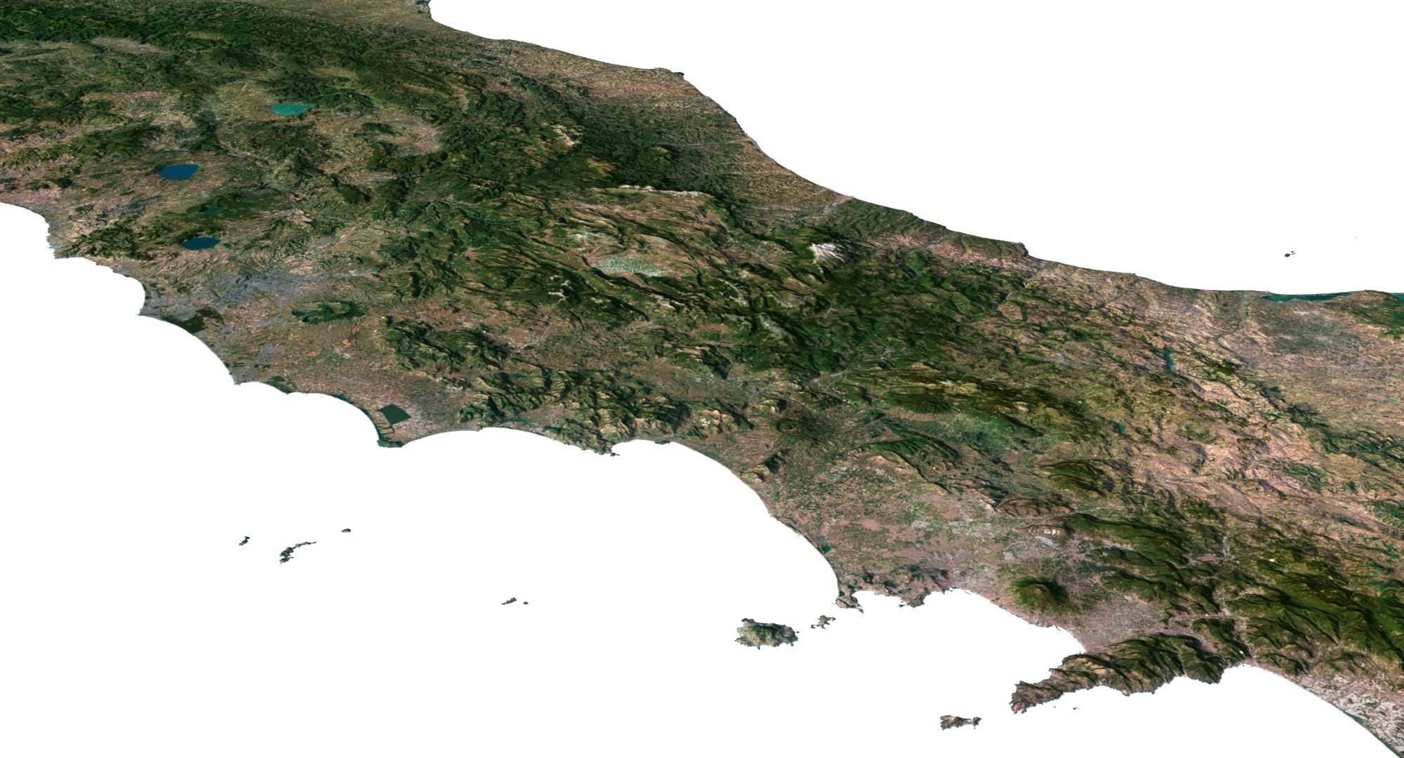 Italy Terrain 3D Map 3D model_8