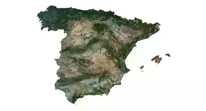 Spain Terrain 3D Map