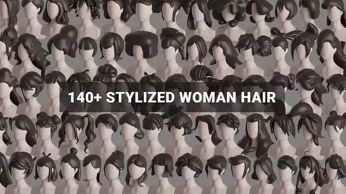Stylised Woman Hair Bundle