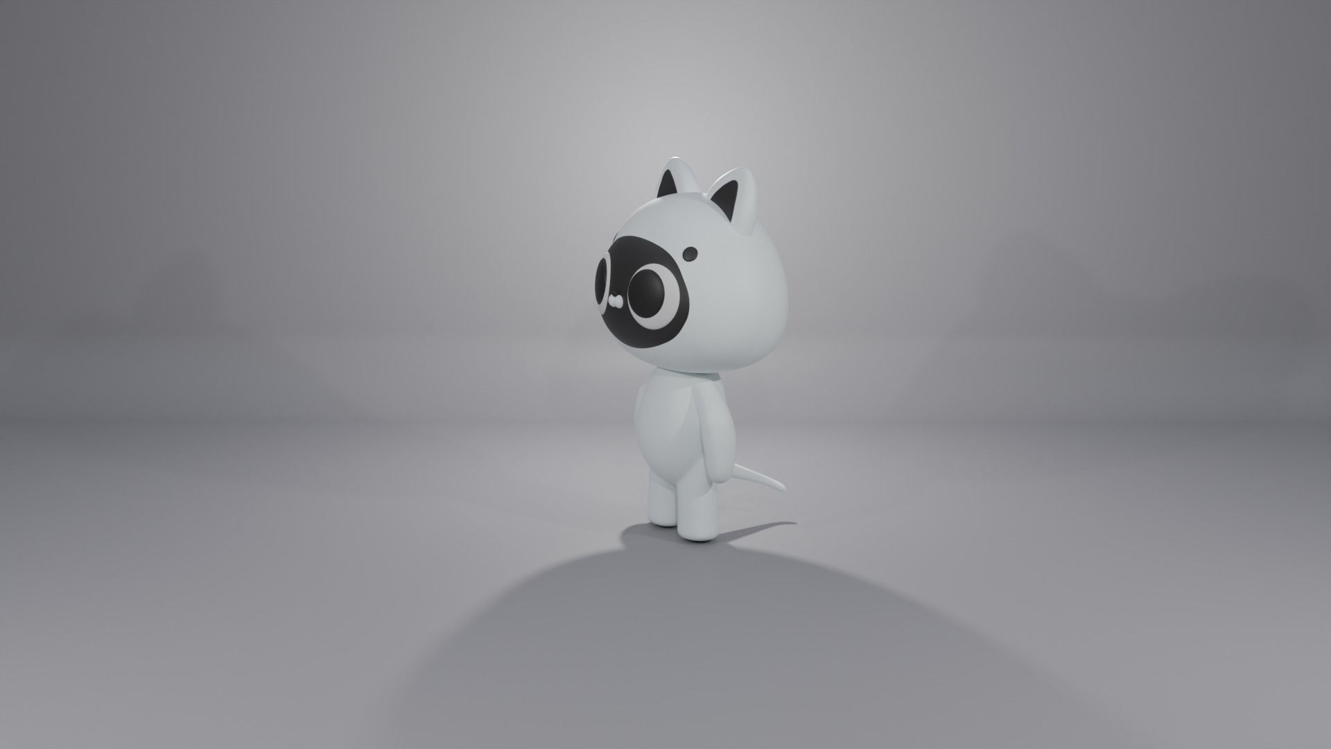 Trio Catsy Low-poly 3D model_6