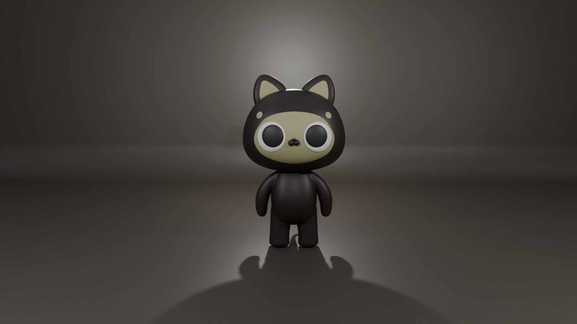 Trio Catsy Low-poly 3D model_3