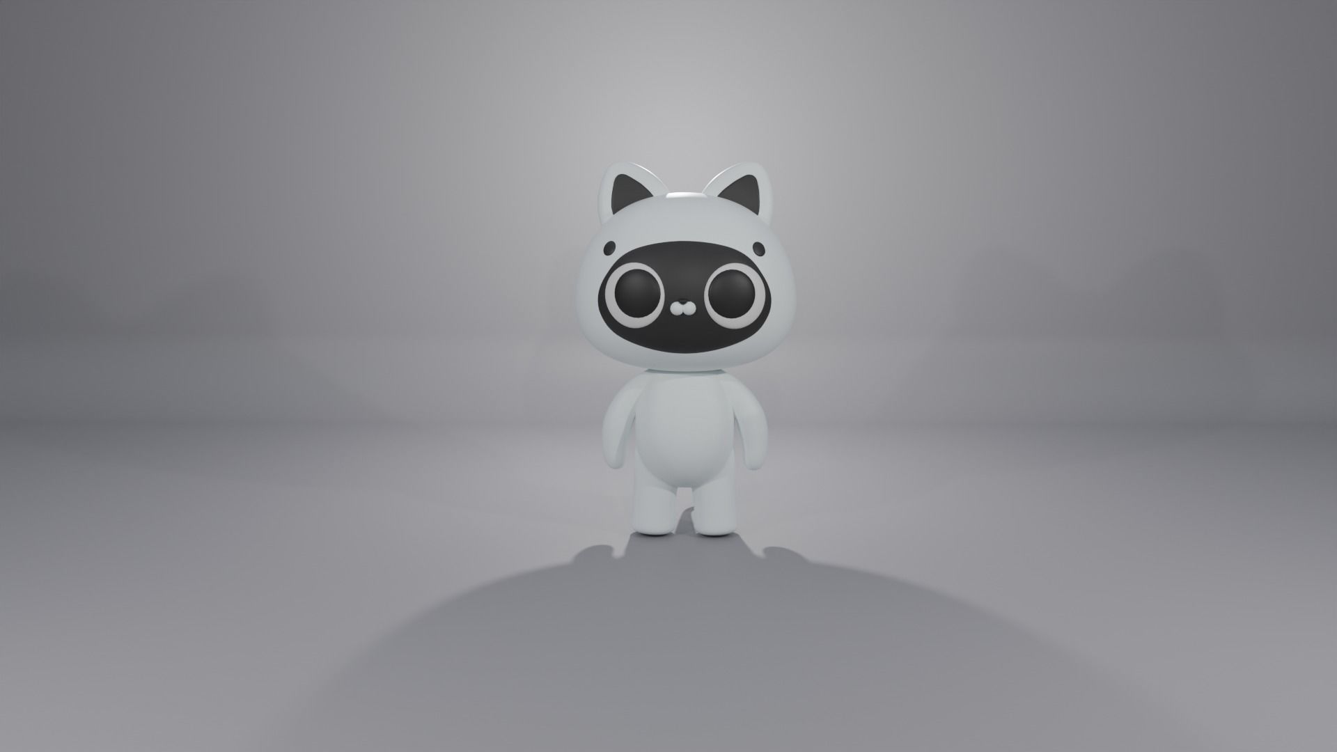 Trio Catsy Low-poly 3D model_5