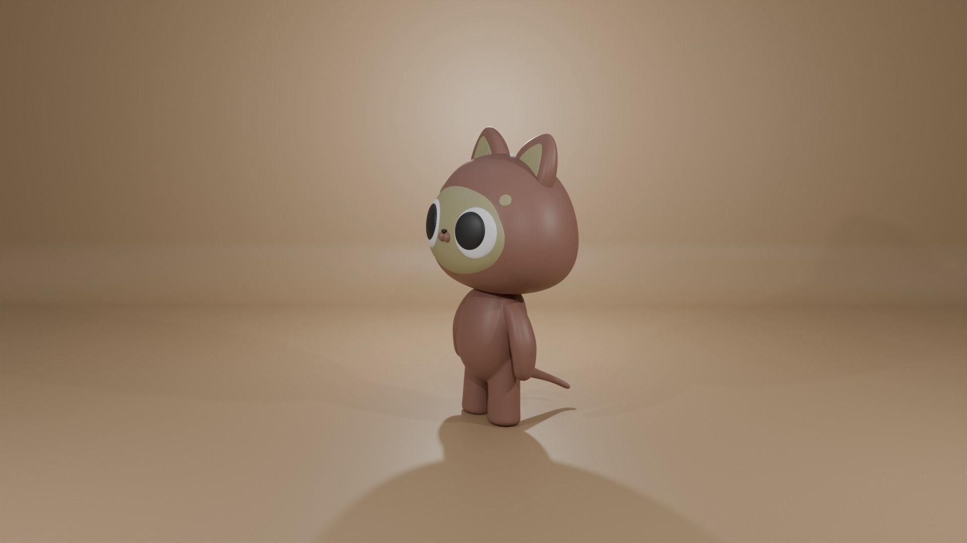 Trio Catsy Low-poly 3D model_2
