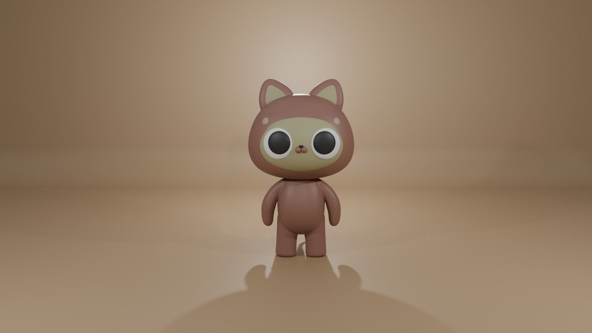 Trio Catsy Low-poly 3D model_1
