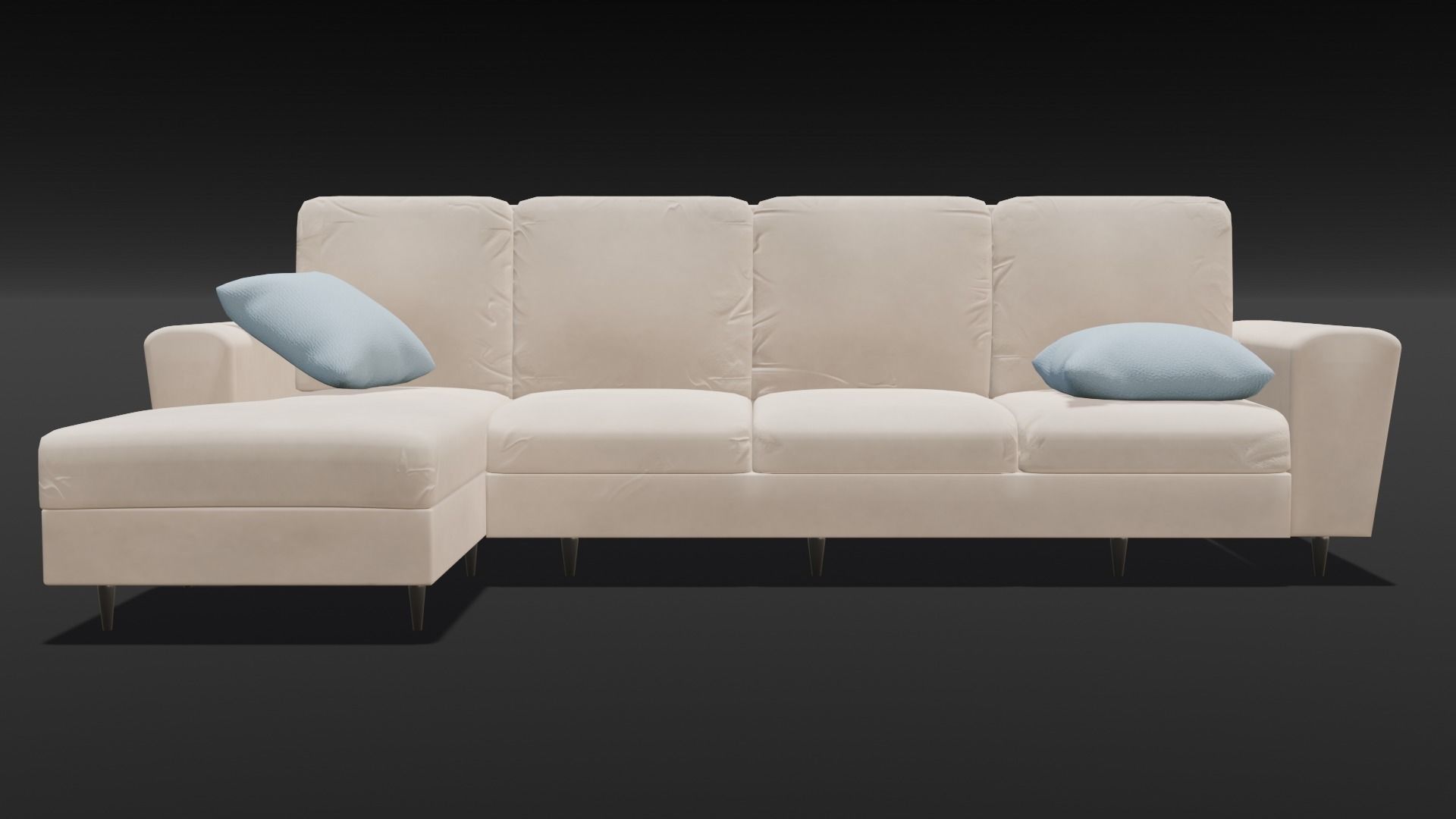 Sofa Set 3D Model Low-poly 3D model_18