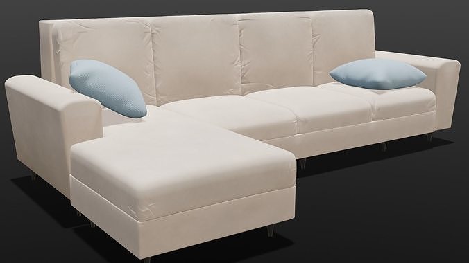 Sofa Set 3D Model  Low-poly 3D model