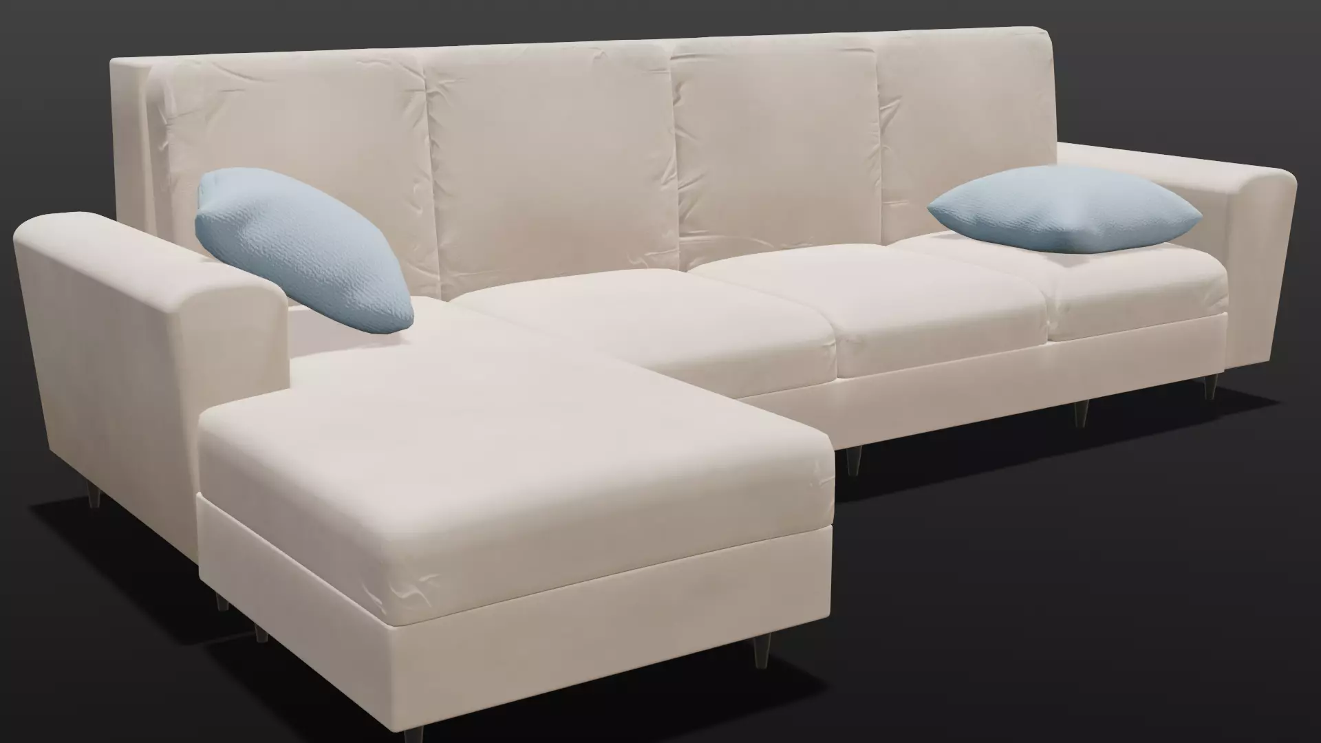 Sofa Set 3D Model Low-poly 3D model_0