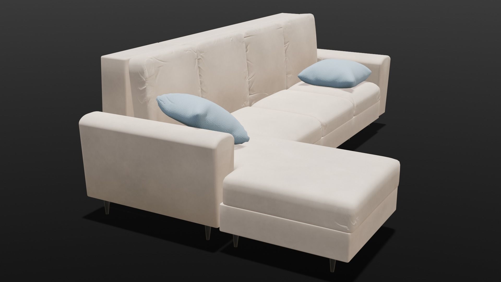 Sofa Set 3D Model Low-poly 3D model_19