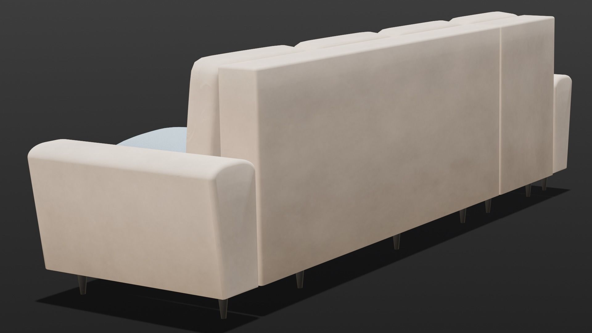 Sofa Set 3D Model Low-poly 3D model_7